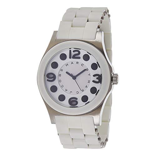 Marc Jacobs Rock White Dial White Silicone Strap Watch for Women - MBM2532