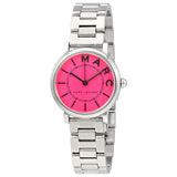 Marc Jacobs Roxy Fuchsia Dial Silver Steel Strap Watch for Women - MJ3528