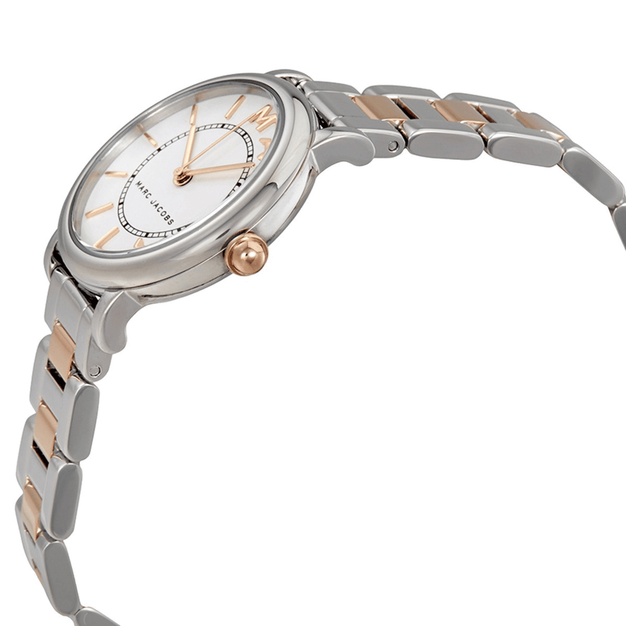 Marc Jacobs Roxy Silver Dial Two Tone Steel Strap Watch for Women - MJ3551