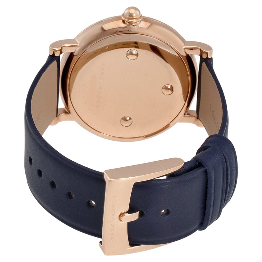 Marc Jacobs Roxy Navy Blue Dial Blue Leather Strap Watch for Women - MJ1534