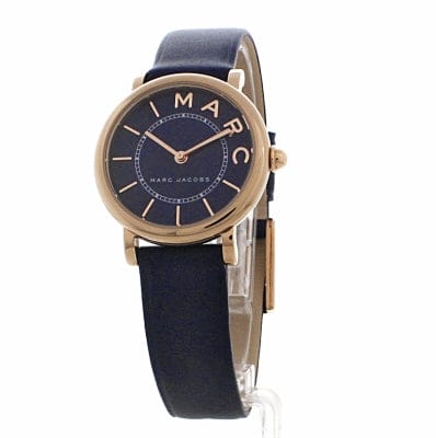 Marc Jacobs Roxy Navy Blue Dial Navy Blue Leather Strap Watch for Women - MJ1539