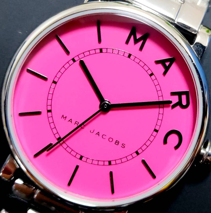 Marc Jacobs Roxy Pink Dial Silver Steel Strap Watch for Women - MJ3524