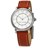 Marc Jacobs Roxy Silver Dial Brown Leather Strap Watch for Women - MJ1572