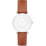 Marc Jacobs Roxy Silver Dial Brown Leather Strap Watch for Women - MJ1572