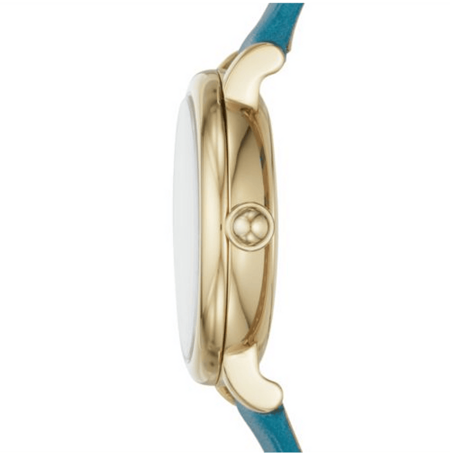 Marc Jacobs Roxy Silver Dial Green Leather Strap Watch for Women - MJ1633