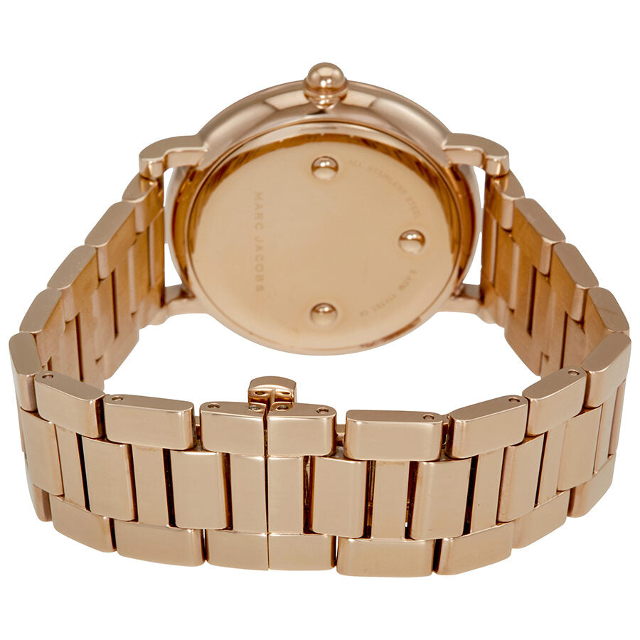 Marc Jacobs Roxy White Dial Rose Gold Steel Strap Watch for Women - MJ3523