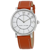 Marc Jacobs Roxy Silver Dial Brown Leather Strap Watch for Women - MJ1572