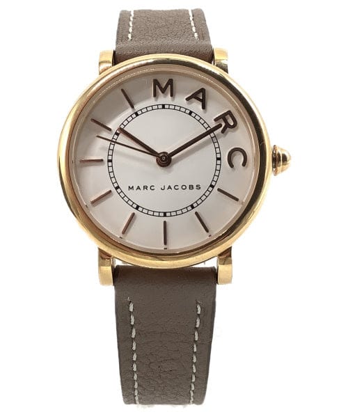 Marc Jacobs Roxy White Dial Light Brown Leather Strap Watch for Women - MJ1538