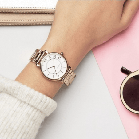 Marc Jacobs Roxy White Dial Silver Steel Strap Watch for Women - MJ3521