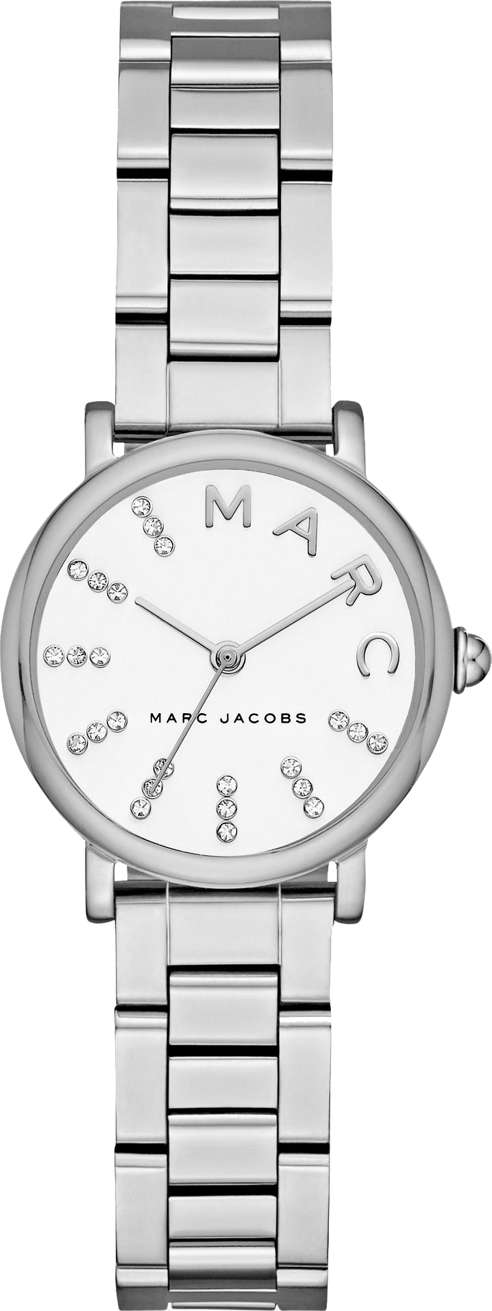 Marc Jacobs Roxy White Dial Silver Steel Strap Watch for Women - MJ3568
