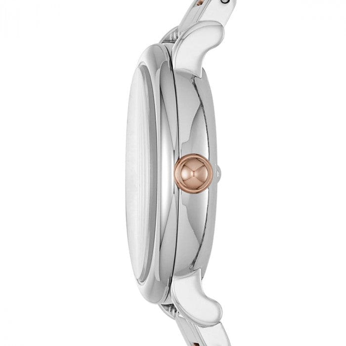 Marc Jacobs Roxy White Dial Two Tone Steel Strap Watch for Women - MJ3553