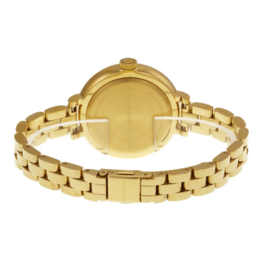 Marc Jacobs Sally Blue Dial Gold Steel Strap Watch for Women - MBM3366