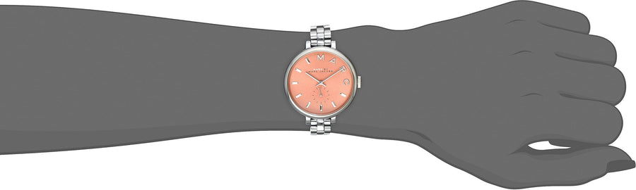 Marc Jacobs Sally Orange Dial Silver Steel Strap Watch for Women - MBM3365