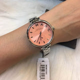 Marc Jacobs Sally Orange Dial Silver Steel Strap Watch for Women - MBM3365