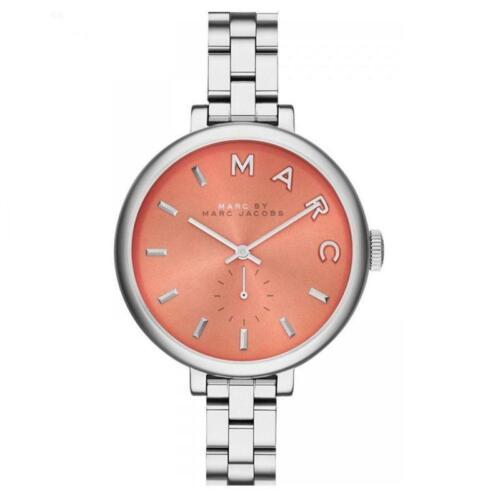 Marc Jacobs Sally Orange Dial Silver Steel Strap Watch for Women - MBM3365