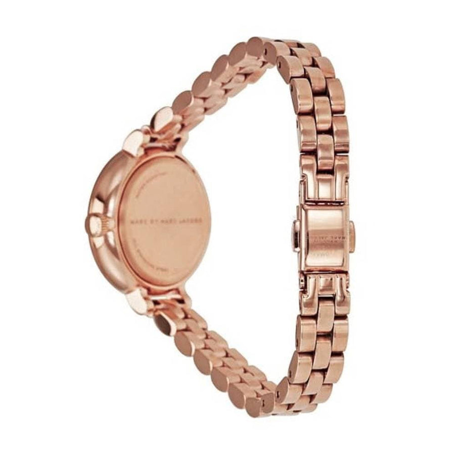 Marc Jacobs Sally White Dial Rose Gold Steel Strap Watch for Women - MBM8643