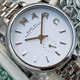 Marc Jacobs Sally White Dial Silver Steel Strap Watch for Women - MBM8642