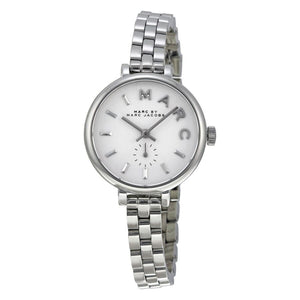 Marc Jacobs Sally White Dial Silver Steel Strap Watch for Women - MBM8642