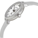 Marc Jacobs Sally White Dial White Leather Strap Watch for Women - MBM1350