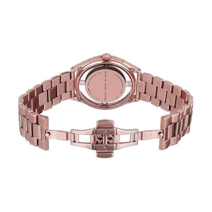 Marc Jacobs Tether Transparent Rose Gold Dial Rose Gold Steel Strap Watch for Women - MBM3414