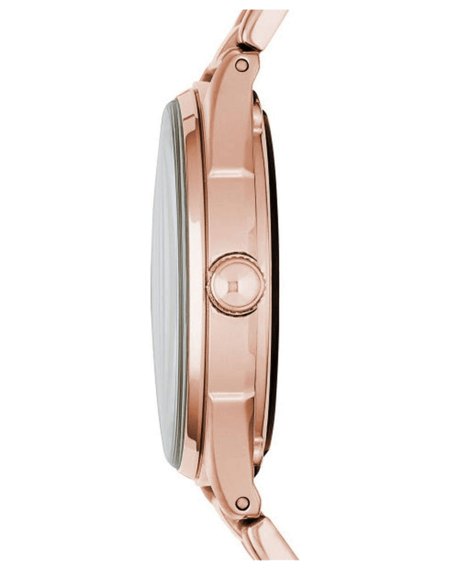 Marc Jacobs Tether Transparent Rose Gold Dial Rose Gold Steel Strap Watch for Women - MBM3414