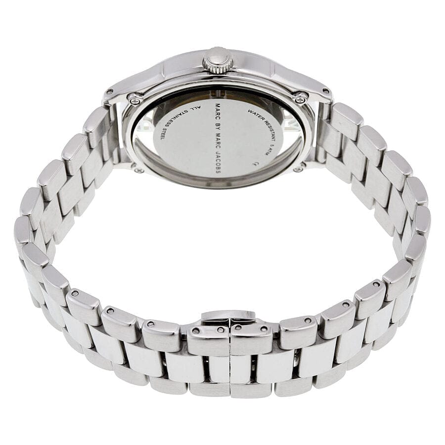 Marc Jacobs Tether Transparent Silver Dial Silver Steel Strap Watch for Women - MBM3412