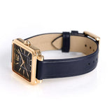 Marc Jacobs Vic Black Dial Black Leather Strap Watch for Women - MJ1522