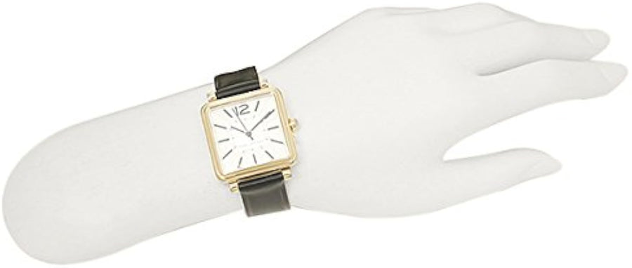Marc Jacobs Vic Silver Dial Black Leather Strap Watch for Women - MJ1437