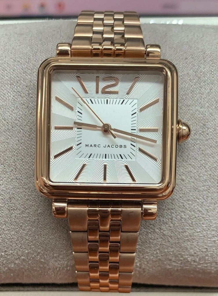Marc Jacobs Vic Silver Dial Gold Steel Strap Watch for Women - MJ3462
