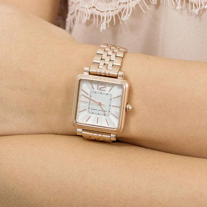 Marc Jacobs Vic Silver Dial Rose Gold Steel Strap Watch for Women - MJ3514