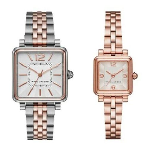 Marc Jacobs Vic Silver Dial Rose Gold Steel Strap Watch for Women - MJ3530