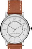 Marc Jacobs Roxy White Dial Brown Leather Strap Watch for Women - MJ1571