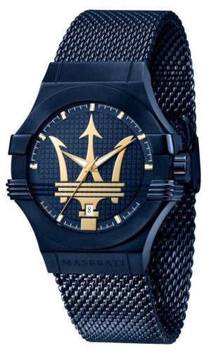 Maserati Potenza Blue Dial Edition 42mm Mesh Bracelet Watch For Men - R8853108008