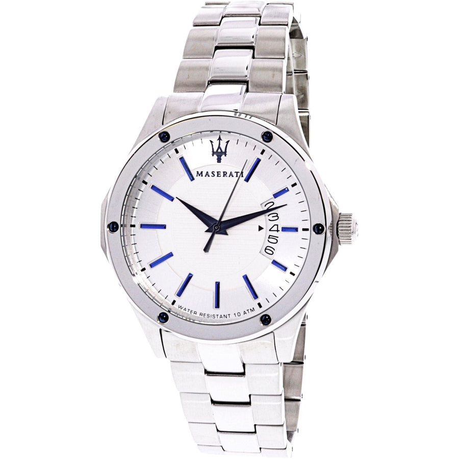Maserati Circuito Silver Dial Silver Steel Strap Watch For Men - R8853127001