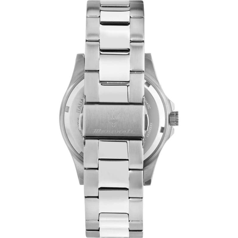 Maserati Competizione Automatic Black Dial Silver Steel Strap Watch For Men - R8823100002
