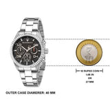 Maserati Competizione Chronograph Black Dial Silver Steel Strap Watch For Men - R8853100012