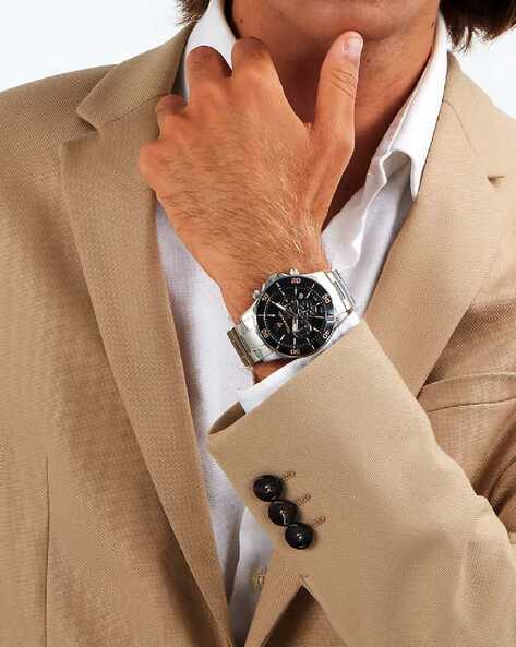 Maserati Competizione Chronograph Black Dial Silver Steel Strap Watch For Men - R8873600003