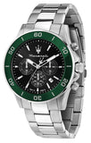 Maserati Competizione Chronograph Black Dial Silver Steel Strap Watch For Men - R8873600008