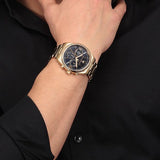 Maserati Competizione Chronograph Black Dial Two Tone Steel Strap Watch For Men - R8853100016