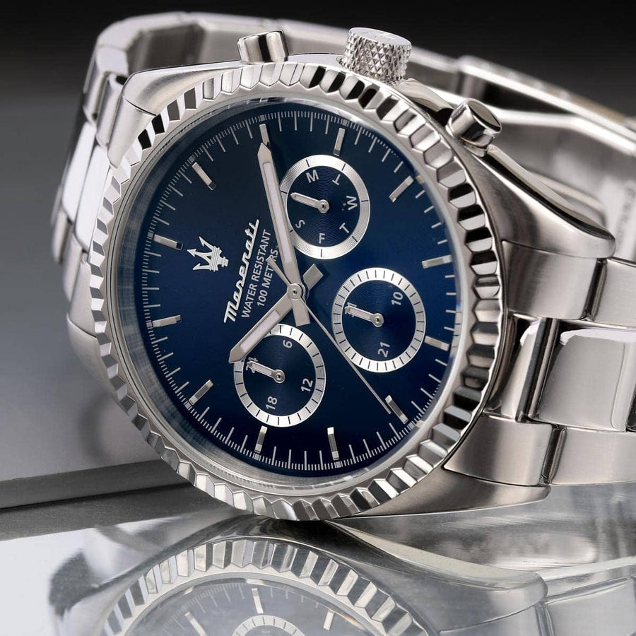 Maserati Competizione Chronograph Quartz Blue Dial Watch For Men - R8853100022