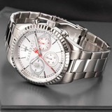 Maserati Competizione Chronograph White Dial Silver Steel Strap Watch For Men - R8853100017