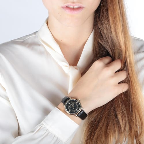 Maserati Epoca Black Dial Black Leather Strap Watch For Women - R8851118501