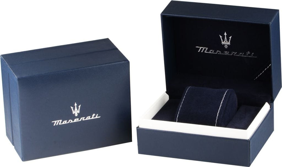 Maserati Epoca Chronograph Blue Dial Brown Leather Strap Watch For Men - R8871618014