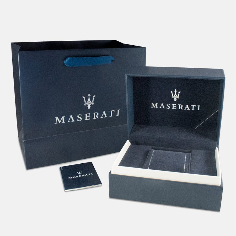 Maserati Epoca Chronograph Blue Dial Silver Steel Strap Watch For Men - R8873618024
