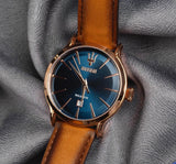 Maserati Epoca Blue Dial Brown Leather Strap Watch For Men - R8851118001