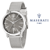 Maserati Epoca Grey Dial Grey Mesh Bracelet Watch For Men - R8853118002