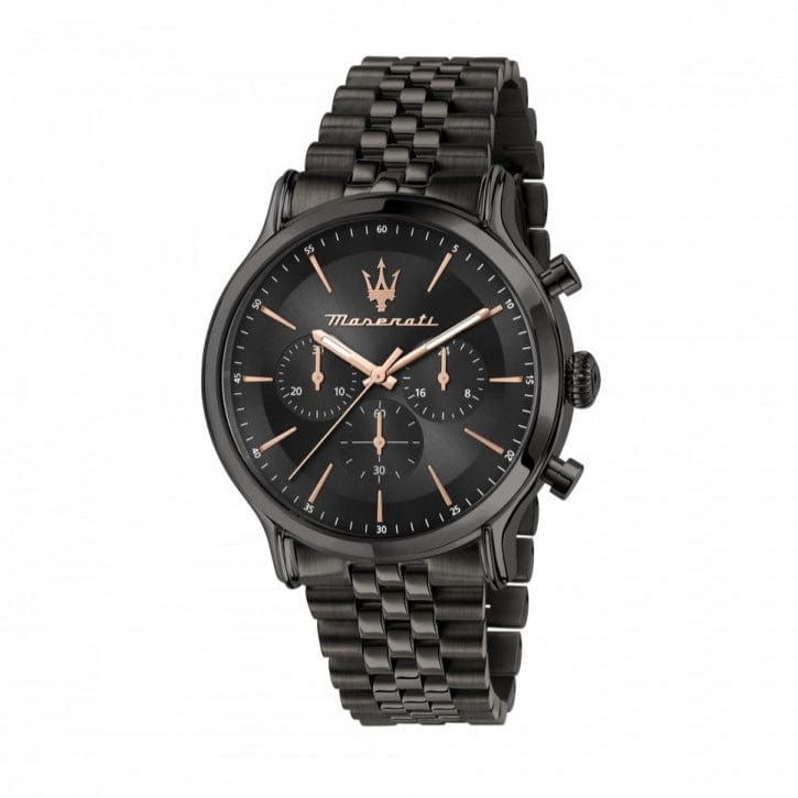 Maserati Epoca Limited Edition Chronograph Black Dial Black Steel Strap Watch For Men - R8873618019