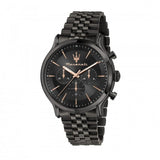 Maserati Epoca Limited Edition Chronograph Black Dial Black Steel Strap Watch For Men - R8873618019