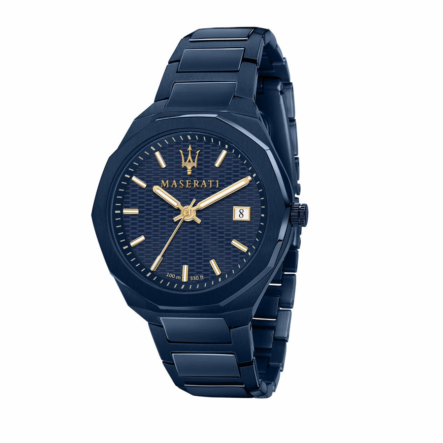 Maserati Guilloche Blue Edition 42mm Stainless Steel Watch For Men - R8853141001