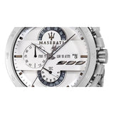 Maserati Ingegno Chronograph White Dial Silver Steel Strap Watch For Men - R8873619004